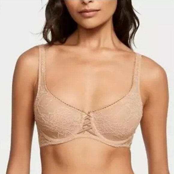 Victoria's Secret Other - Victoria's Secret Invisible Lift Bra 34B Scoop Balconette Praline NEW NWT